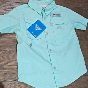 Bundle For Bkings2 Columbia Kids' Aqua Short Sleeve Shirt